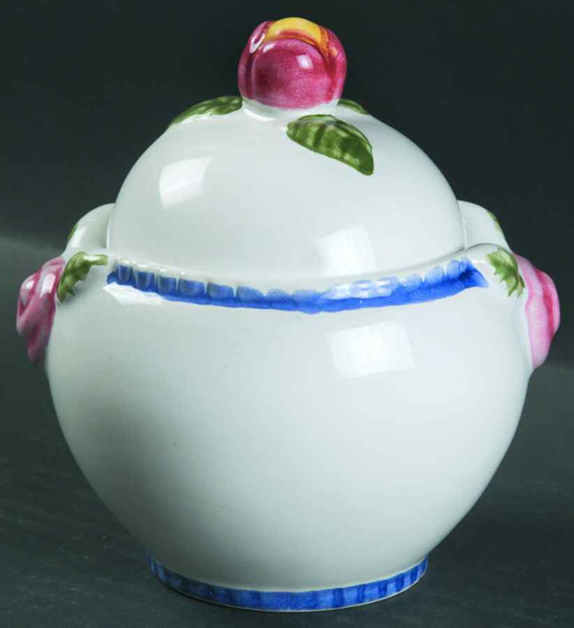 Cottage Rose Sugar Bowl & Lid by Porta-1
