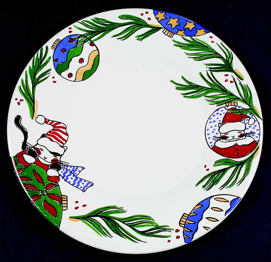 Feline Festivities Dinner Plate by Porta-1