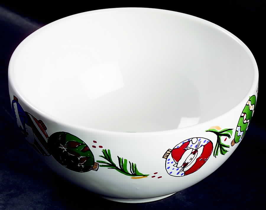 Feline Festivities 8" Round Vegetable Bowl by Porta-1