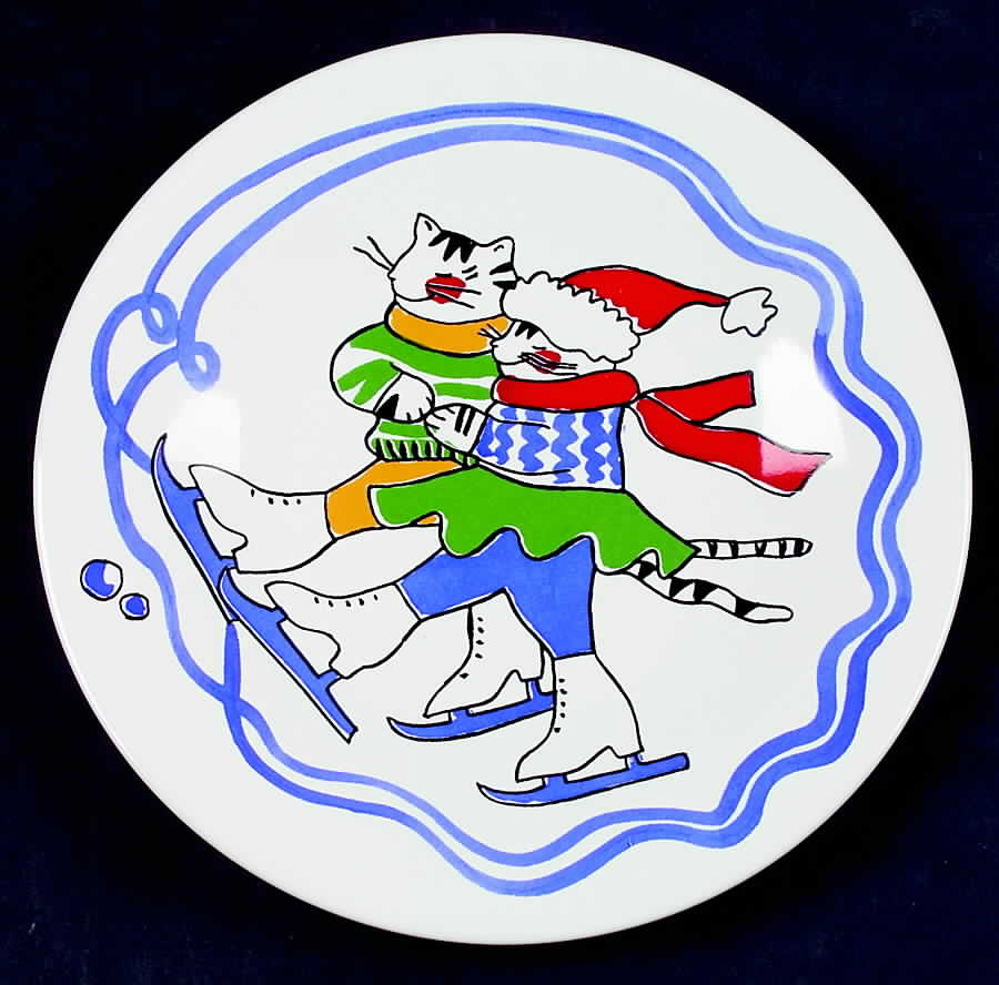 Feline Festivities Salad/Dessert Plate by Porta-1