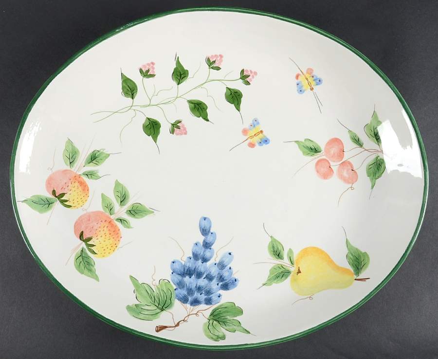 Della Robbia 17" Oval Serving Platter by Presenttense-1