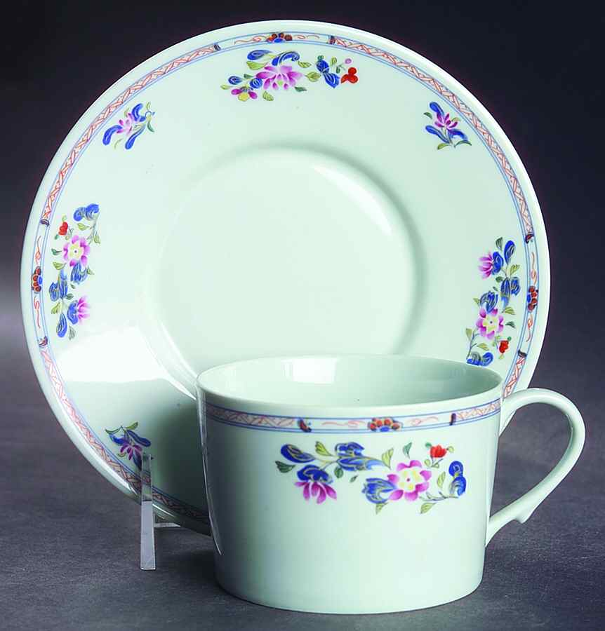 Chen Yang (Gray Background) Flat Cup & Saucer Set by Puiforcat-1
