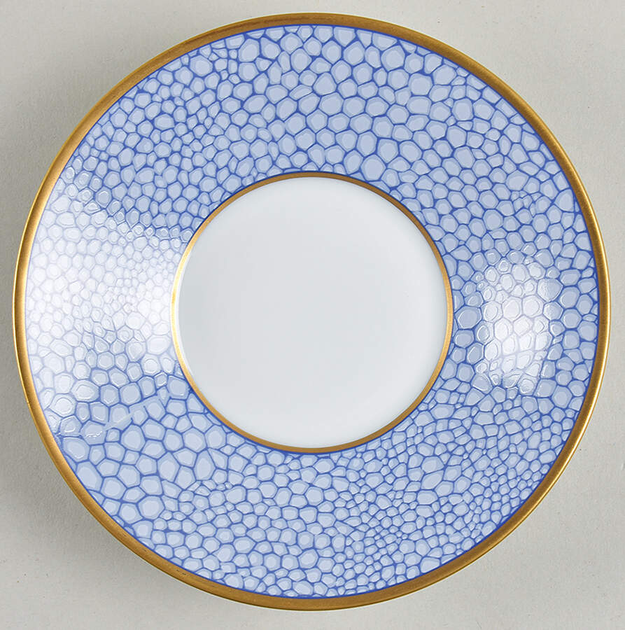 Galuchat Blue Saucer for Demitasse Cup by Puiforcat-1