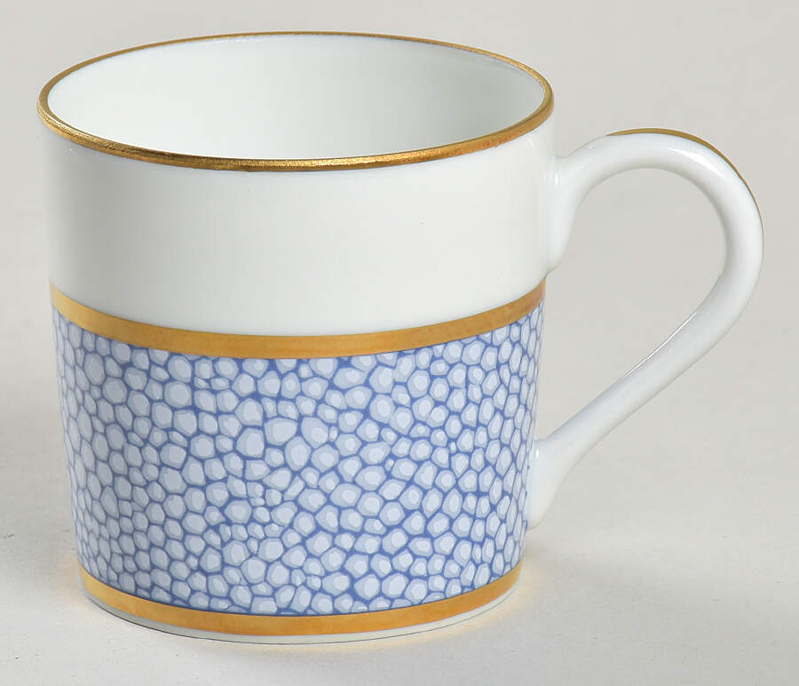 Galuchat Blue Flat Demitasse Cup by Puiforcat-1