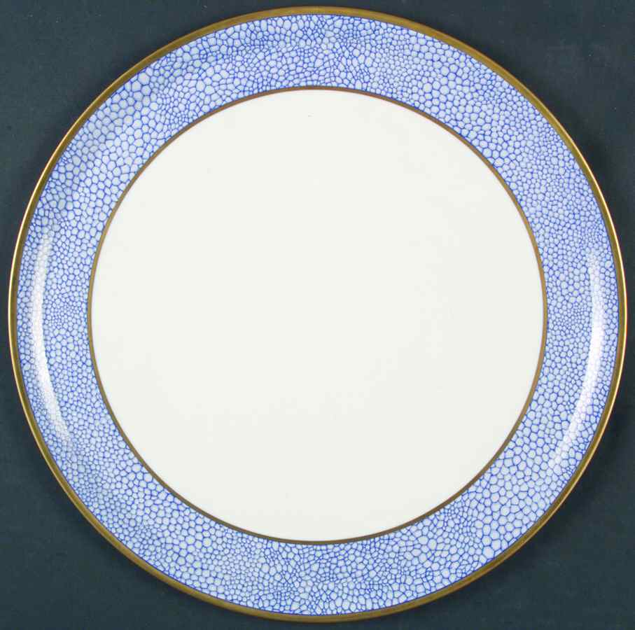 Galuchat Blue Cake Plate by Puiforcat-1