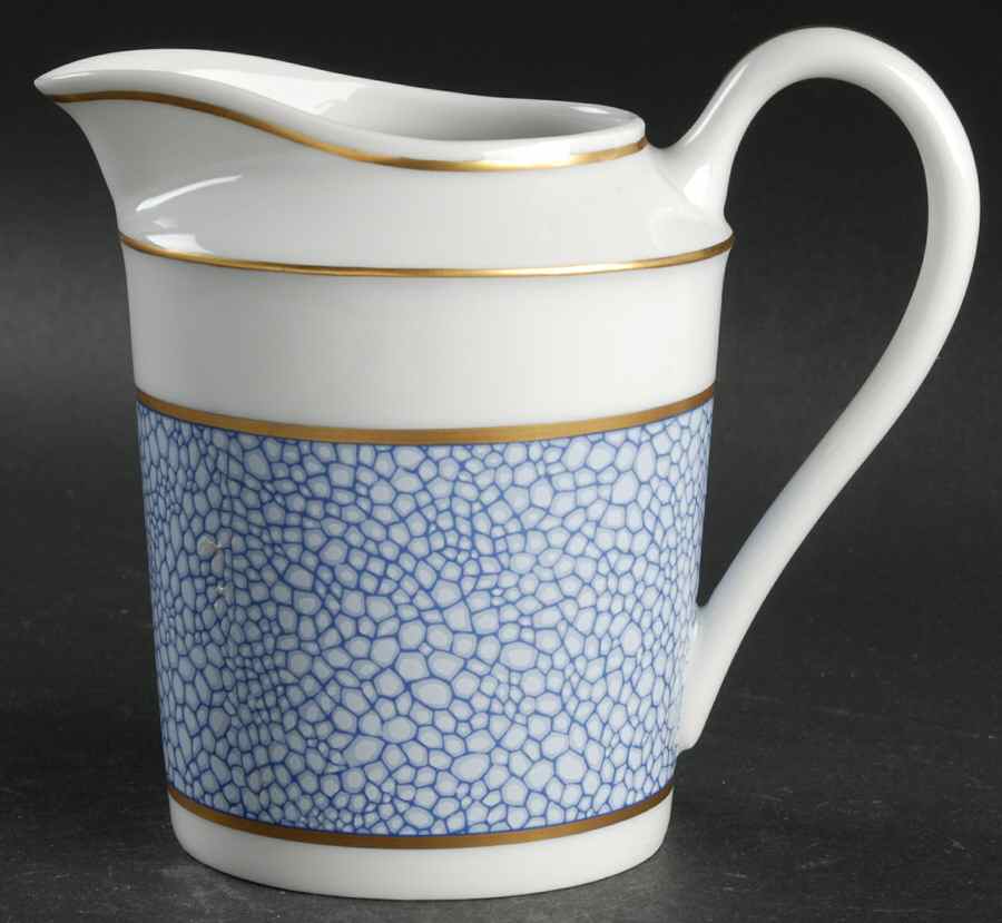 Galuchat Blue Creamer by Puiforcat-1