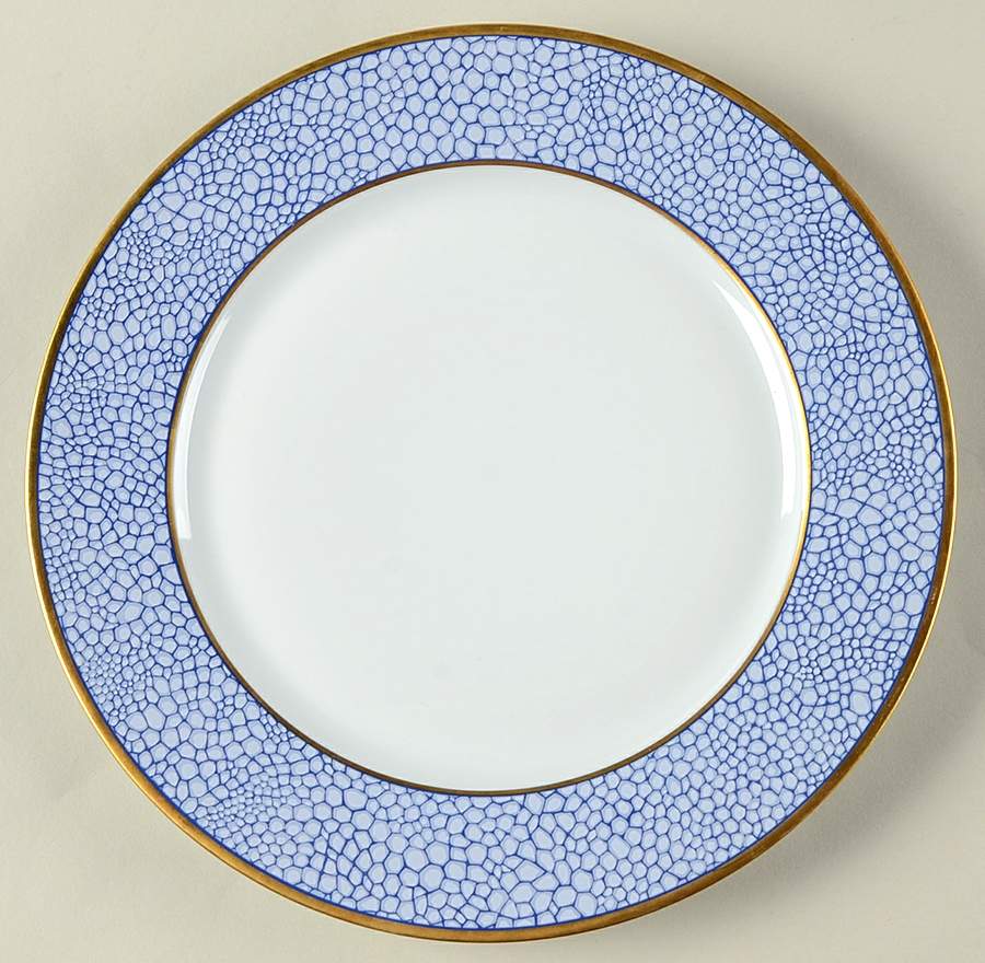 Galuchat Blue Salad Plate by Puiforcat-1