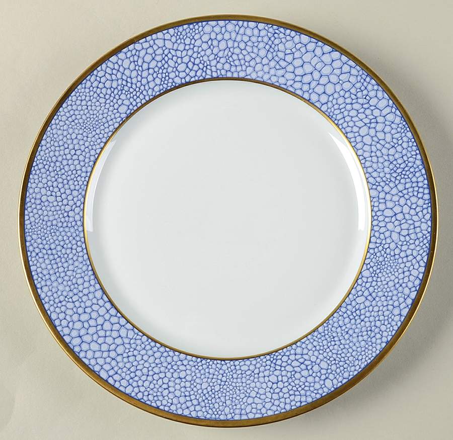 Galuchat Blue Salad/Dessert Plate by Puiforcat-1