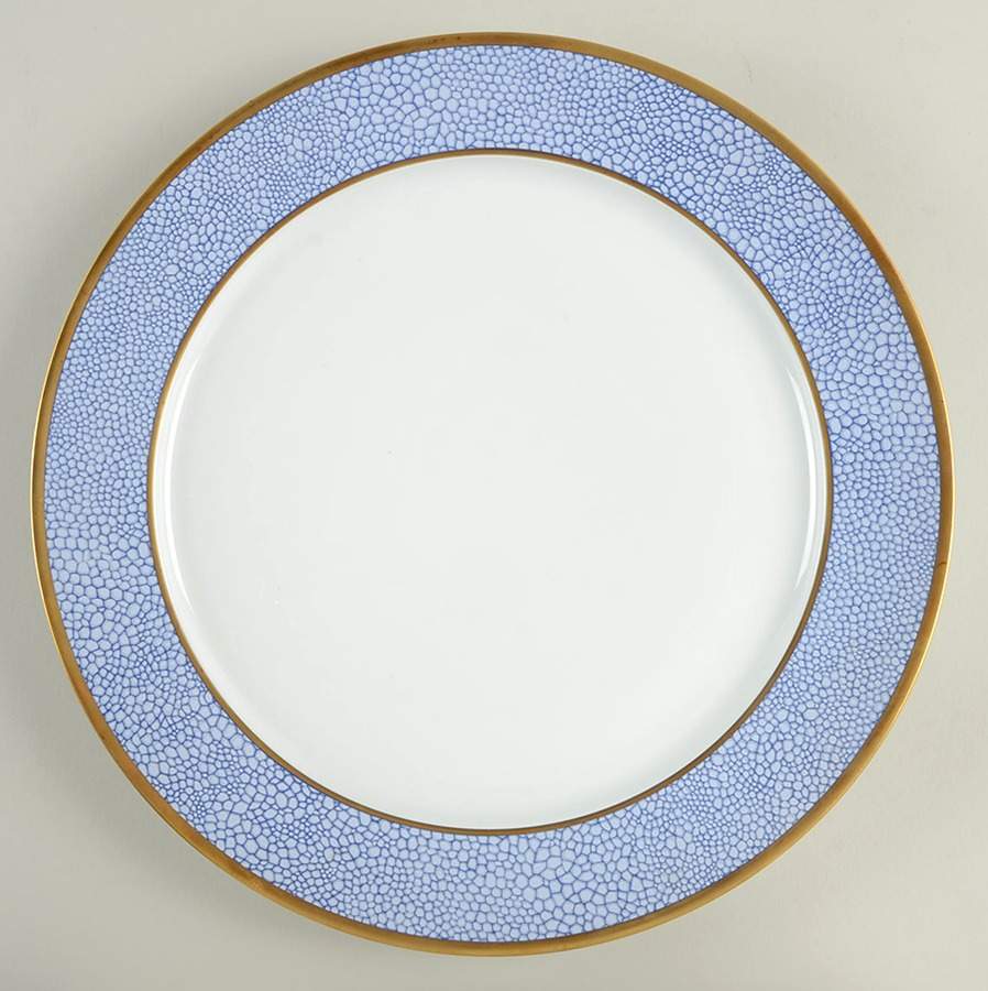 Galuchat Blue Service Plate (Charger/Platter) by Puiforcat-1