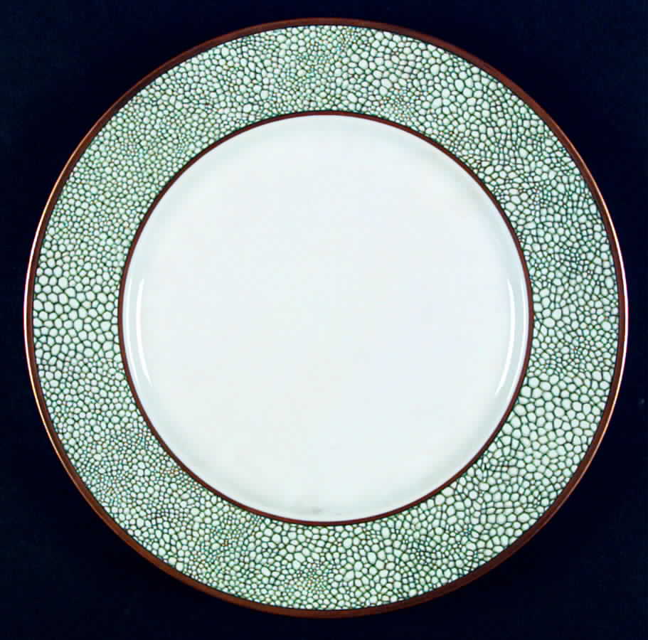 Galuchat Green Dinner Plate by Puiforcat-1