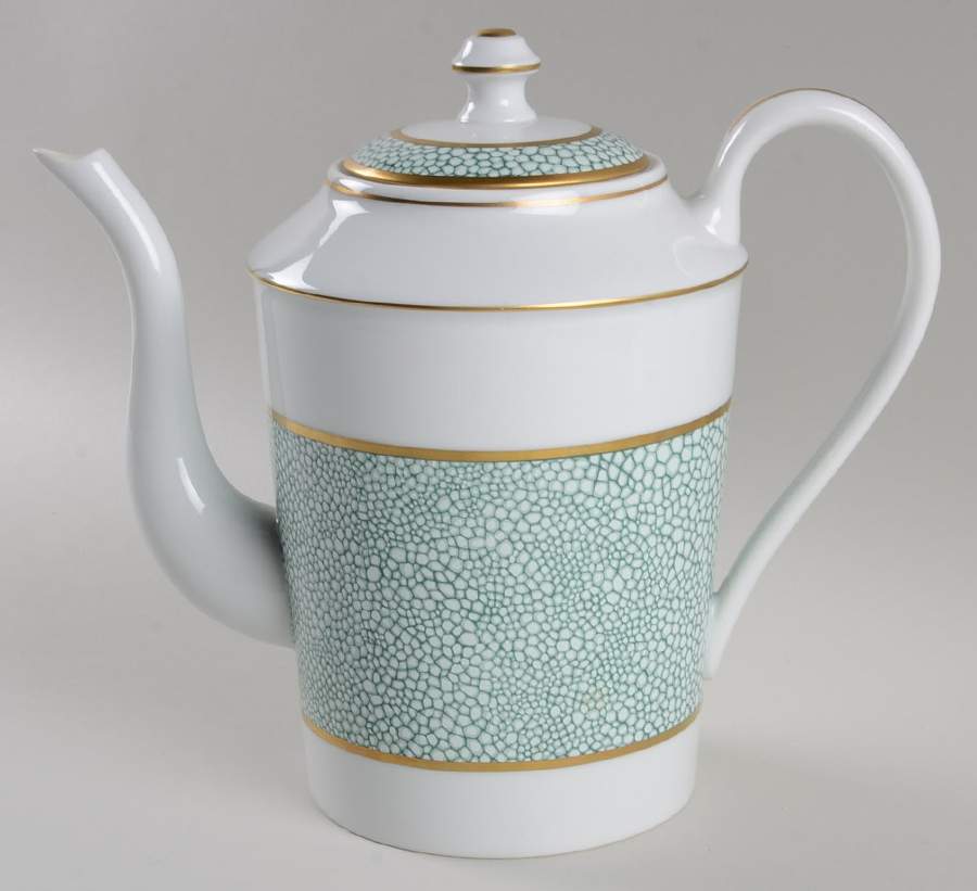 Galuchat Green Coffee Pot & Lid by Puiforcat-1