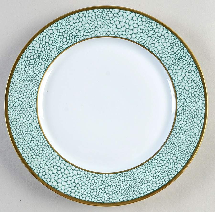 Galuchat Green Salad Plate by Puiforcat-1