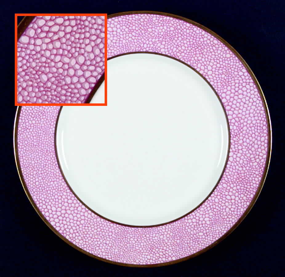 Galuchat Pink Dinner Plate by Puiforcat-1