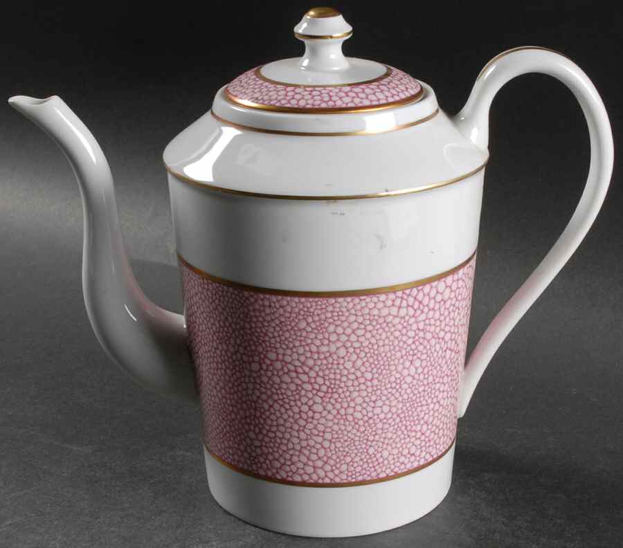 Galuchat Pink Coffee Pot & Lid by Puiforcat-1