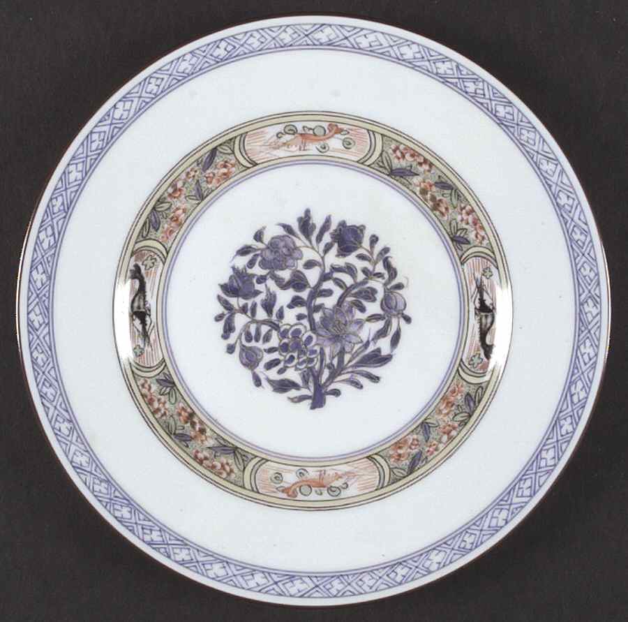Kan Sou (White Background) Dessert Luncheon Plate by Puiforcat-1