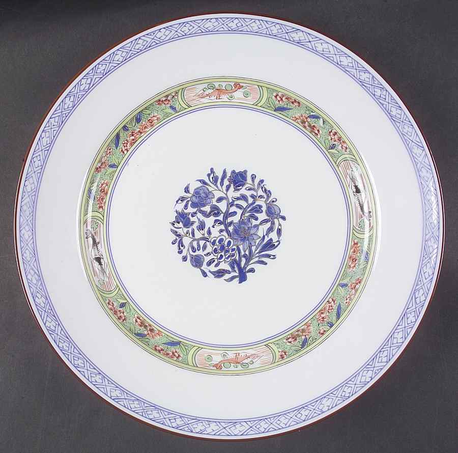 Kan Sou (White Background) 12" Deep Round Platter by Puiforcat-1