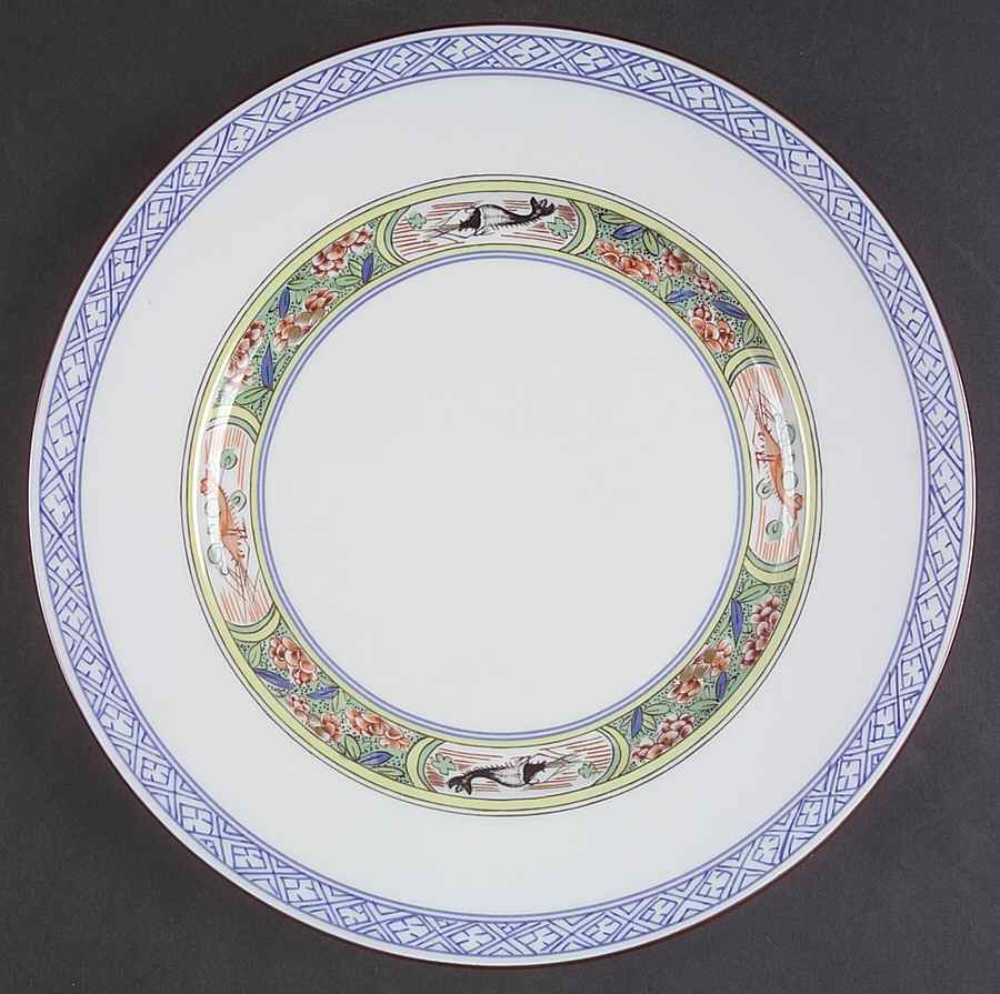 Kan Sou (White Background) Dinner Plate by Puiforcat-1