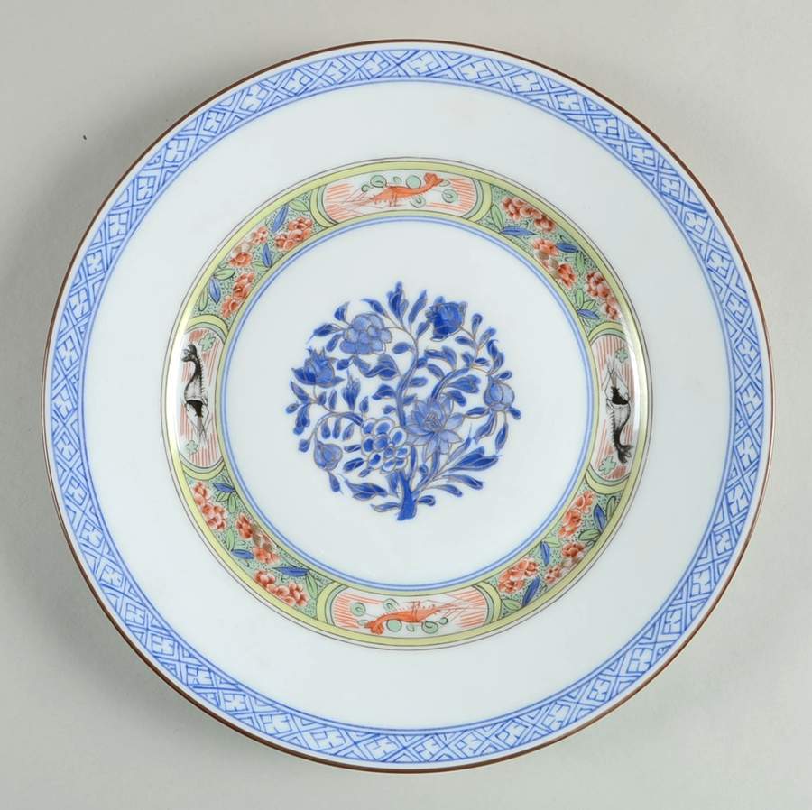 Kan Sou (White Background) Luncheon Plate by Puiforcat-1
