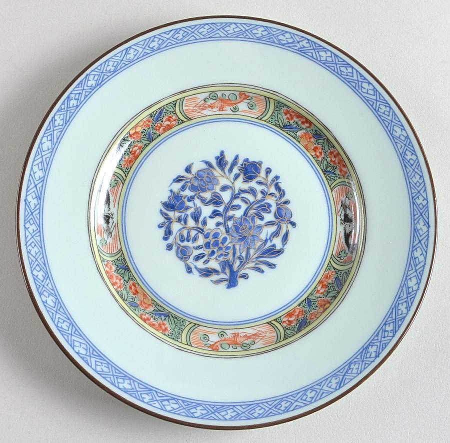 Kan Sou (Celadon Background) Bread & Butter Plate by Puiforcat-1