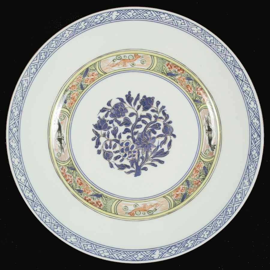 Kan Sou (Celadon Background) Dinner Plate by Puiforcat-1