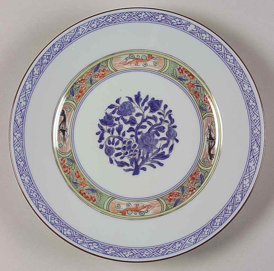 Kan Sou (Celadon Background) Dessert Luncheon Plate by Puiforcat-1