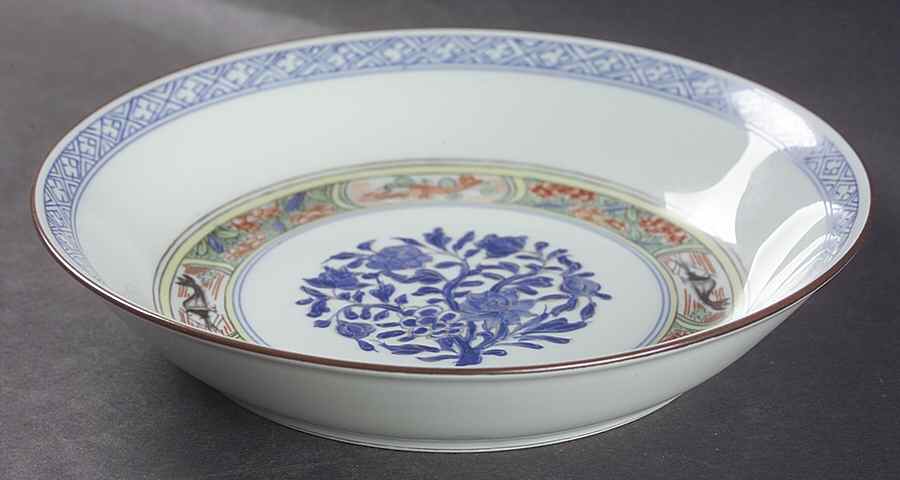 Kan Sou (Celadon Background) Coupe Soup Bowl by Puiforcat-1