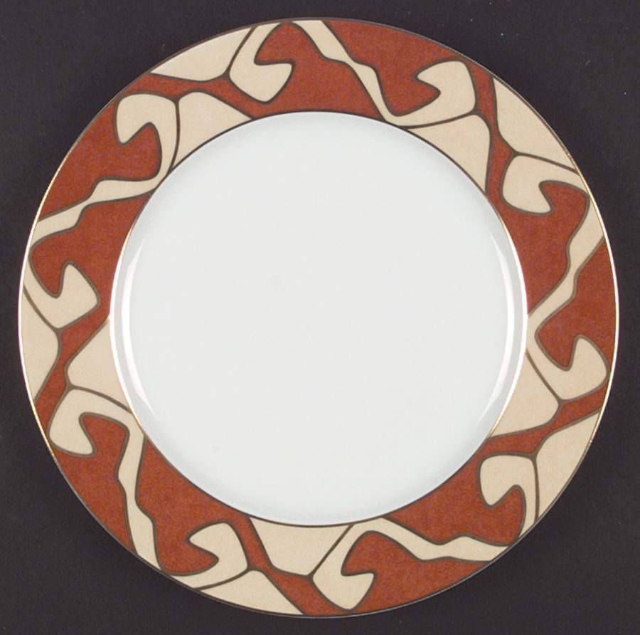 Kilim Brown Dinner Plate by Puiforcat-1