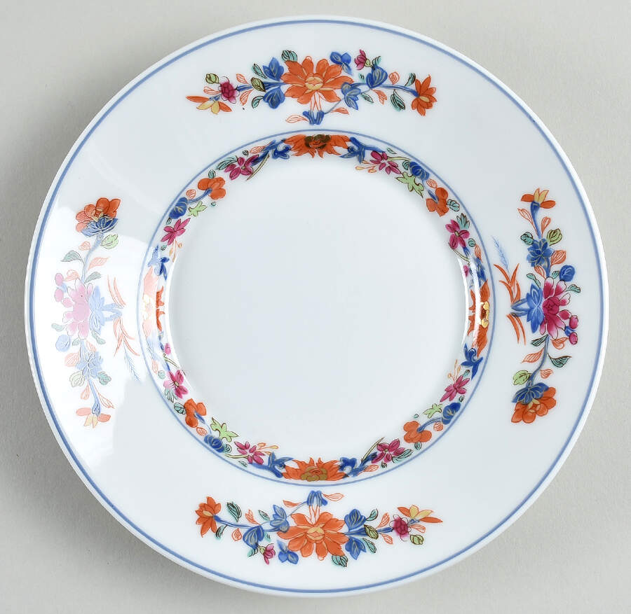 Kiang She (White Background) Saucer for Breakfast Cup by Puiforcat-1