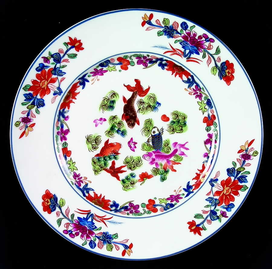 Kiang She (White Background) Dinner Plate by Puiforcat-1