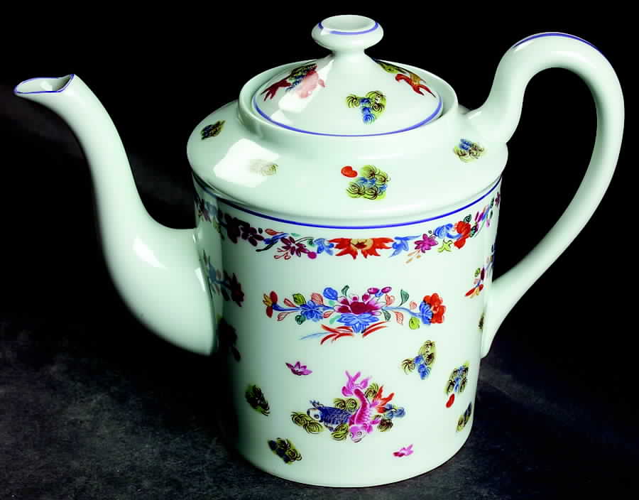 Kiang She (White Background) Teapot & Lid by Puiforcat-1