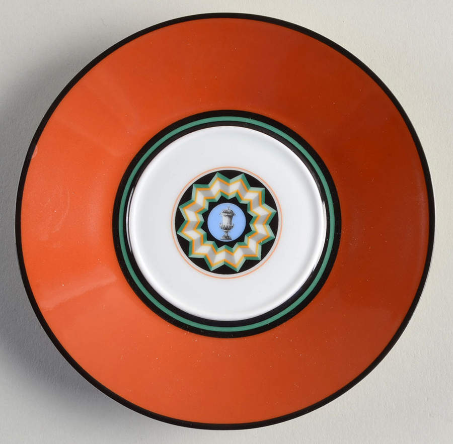 Pompei Red Saucer for Demitasse Cup by Puiforcat-1