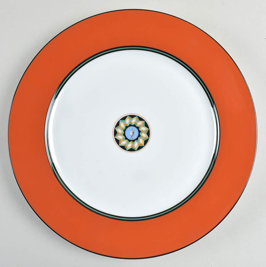 Pompei Red Service Plate (Charger) by Puiforcat-1
