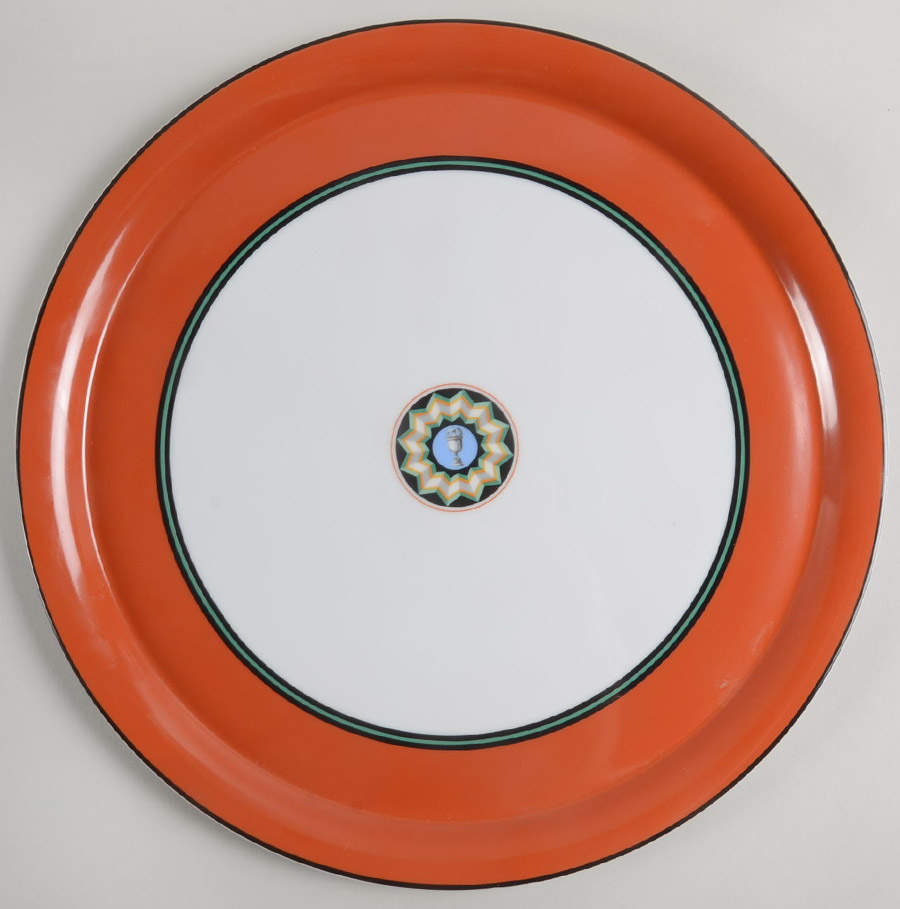 Pompei Red 12" Chop Plate (Round Platter) by Puiforcat-1