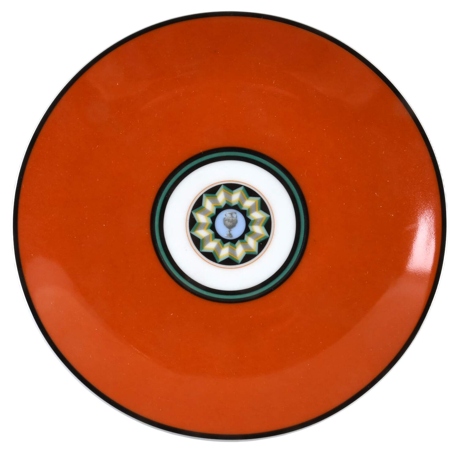 Pompei Red Saucer for Cream Soup Bowl by Puiforcat-1