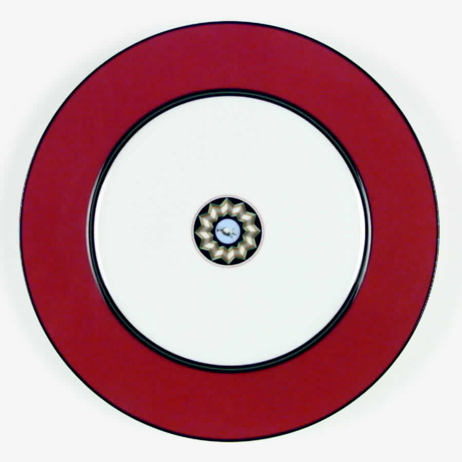 Pompei Red Dinner Plate by Puiforcat-1