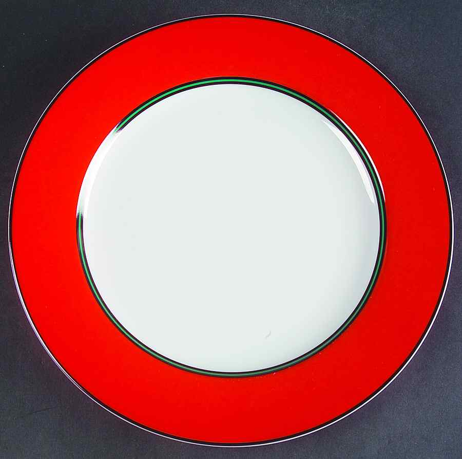 Pompei Red Service Plate (Charger) by Puiforcat-1