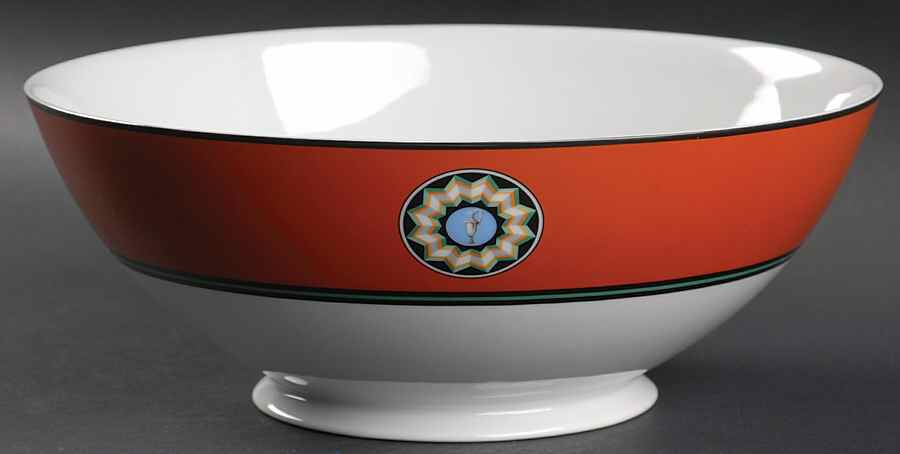 Pompei Red 9" Salad Serving Bowl by Puiforcat-1