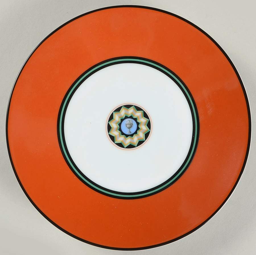 Pompei Red Saucer for Breakfast Cup by Puiforcat-1