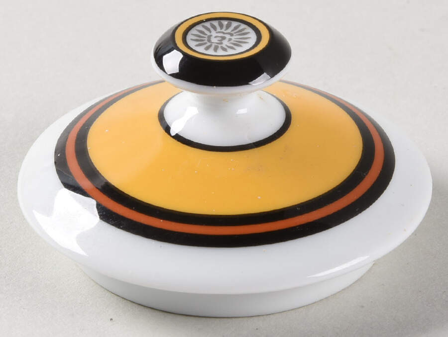 Pompei Yellow Lid for Sugar Bowl by Puiforcat-1