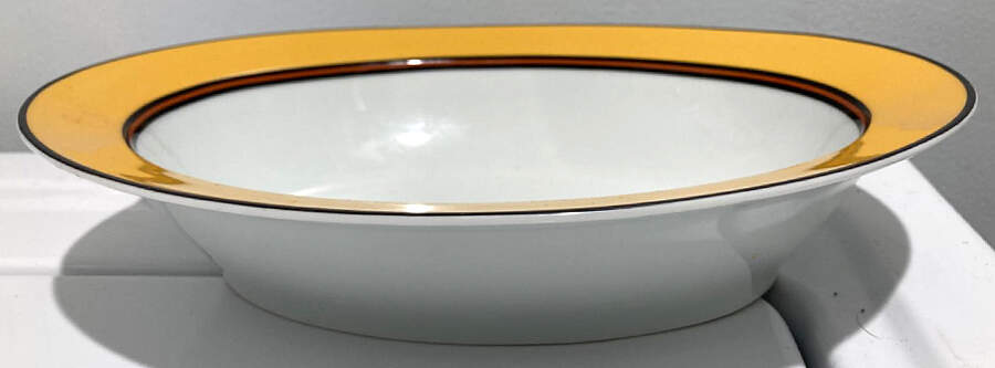 Pompei Yellow 10" Oval Vegetable Bowl by Puiforcat-1