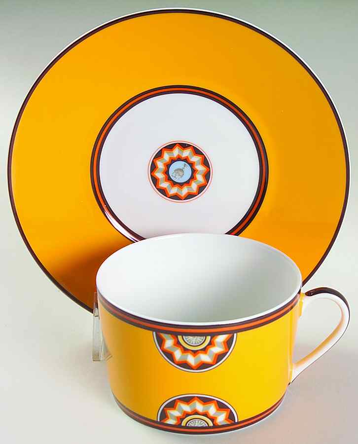 Pompei Yellow Breakfast Cup & Saucer Set by Puiforcat-1