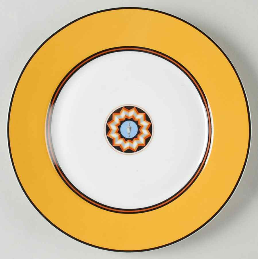 Pompei Yellow Luncheon Plate by Puiforcat-1