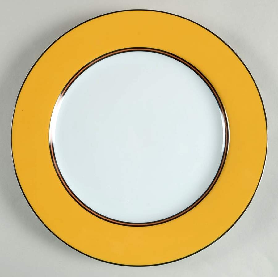 Pompei Yellow Service Plate (Charger) by Puiforcat-1