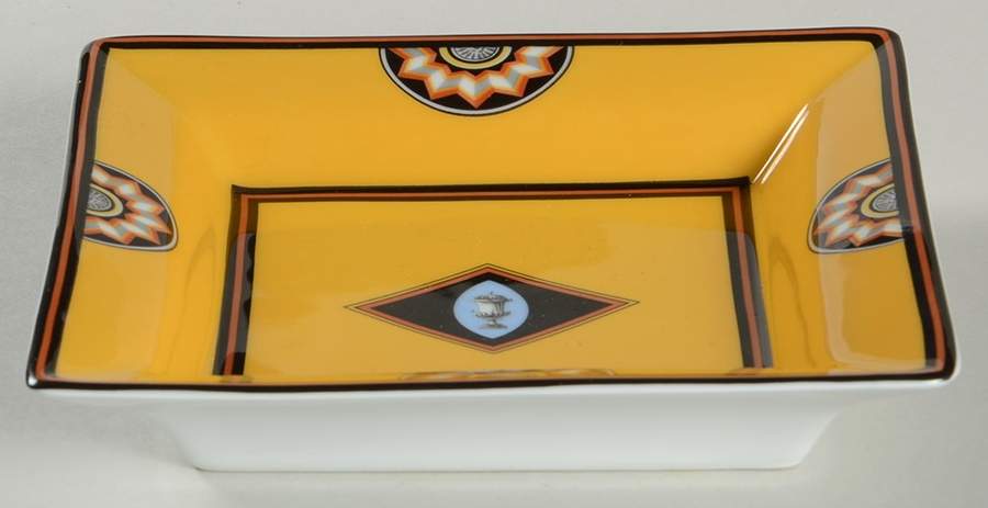 Pompei Yellow 6" Square Dish by Puiforcat-1