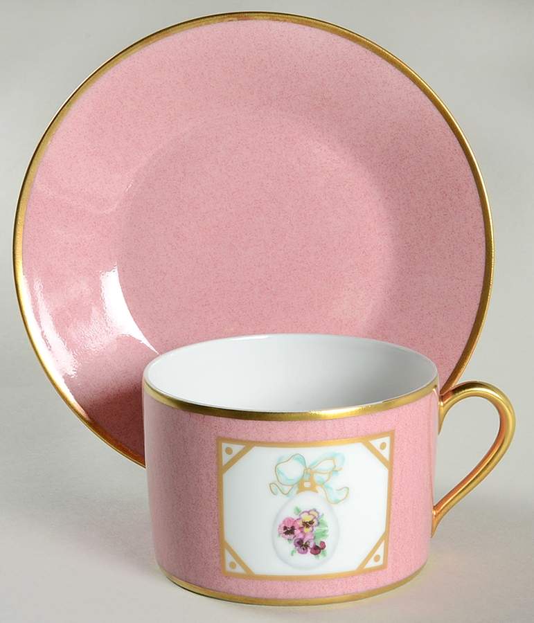 St. Petersbourg Flat Cup & Saucer Set by Puiforcat-1
