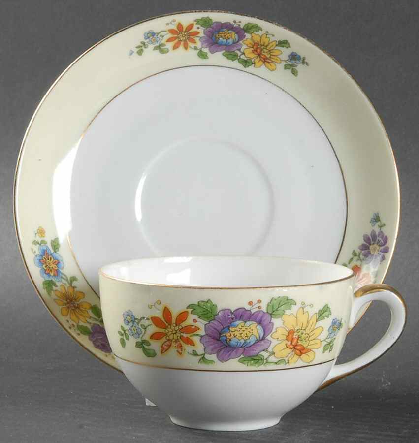 Princess Flat Cup & Saucer Set by Porcelain Union-1