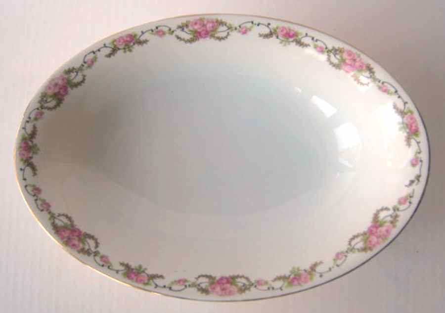 1820 10" Oval Vegetable Bowl by Porcelain Union-1