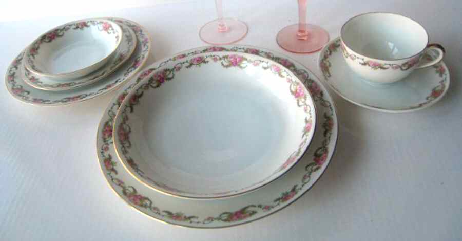 1820 Flat Cup & Saucer Set by Porcelain Union-1