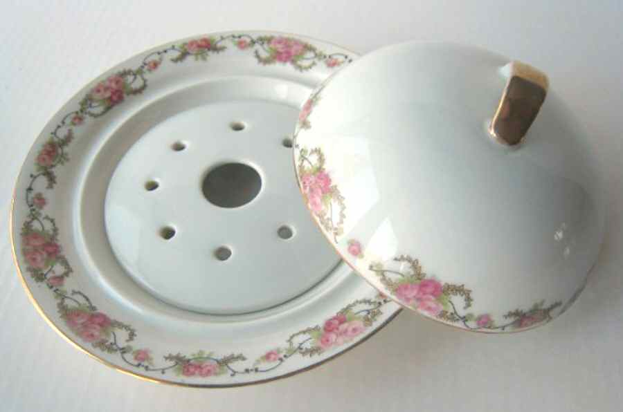 1820 Round Covered Butter by Porcelain Union-1