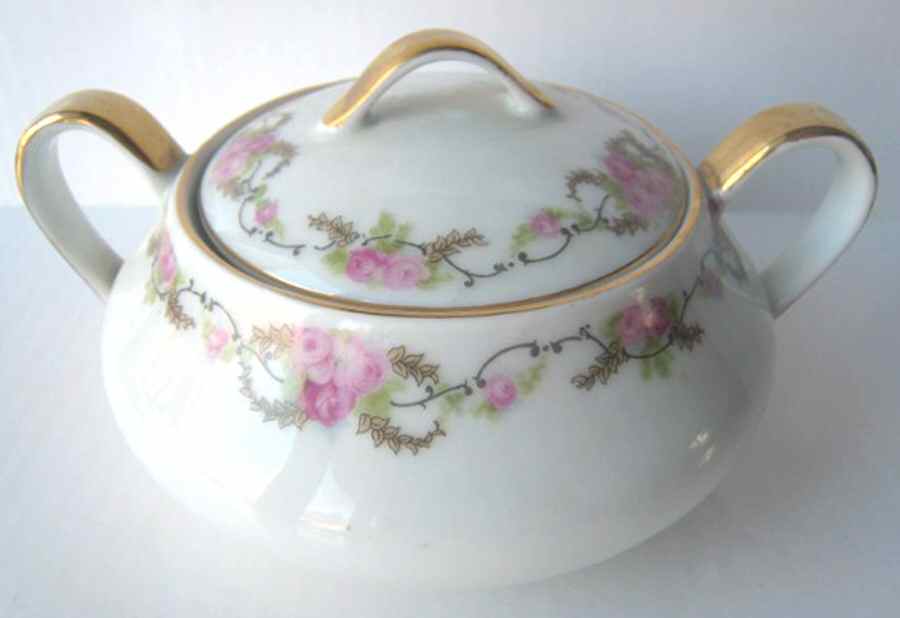 1820 Sugar Bowl & Lid by Porcelain Union-1